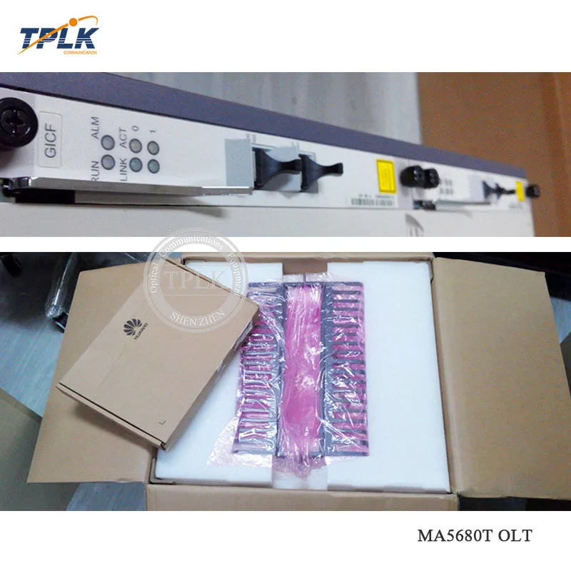 100% оригинальный новый GPON OLT MA5680T с 2 * SCUN + PRTE 2*1G GICF плата|Оптоволоконное