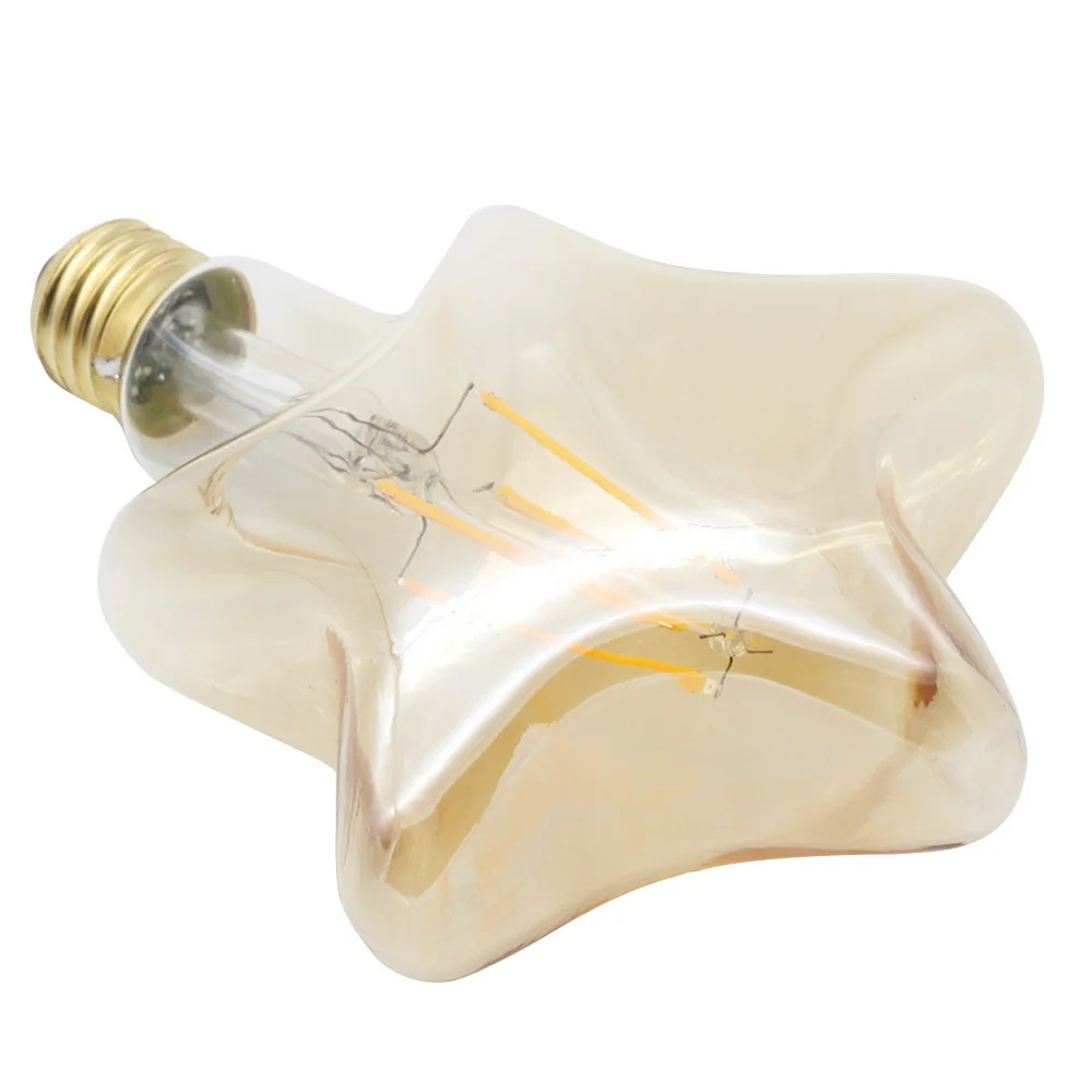 Звезда Форма Edison светодиодная лампа с нитью Led светильник лампочка 220V E27 4 Вт Ретро