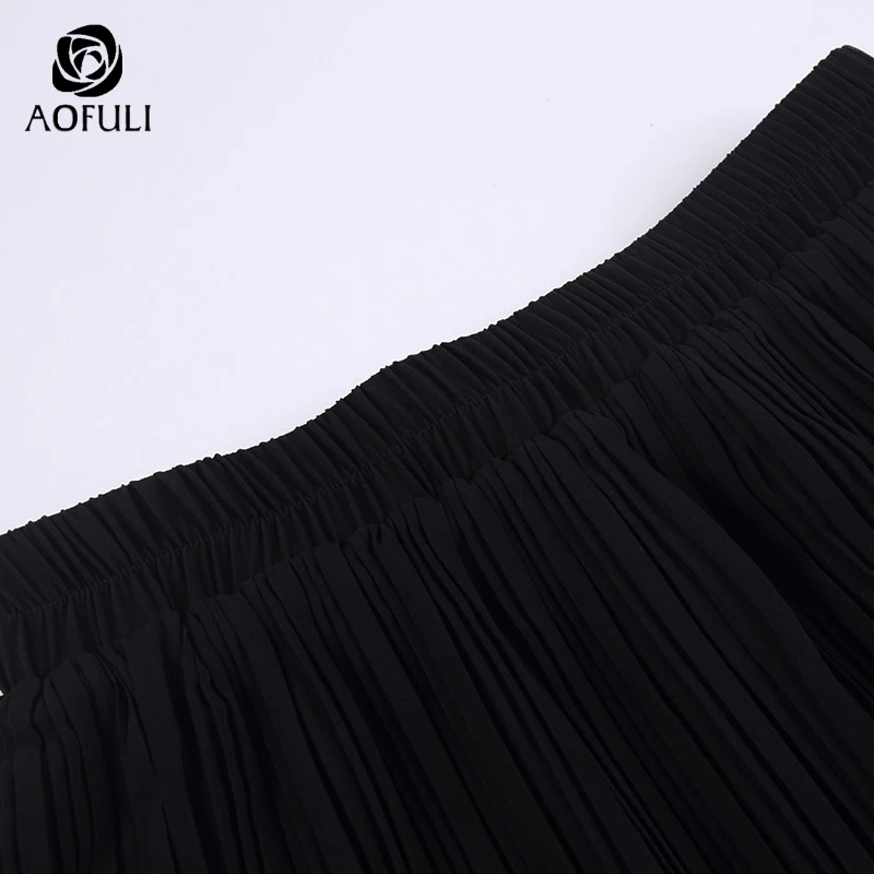 size-S Brand Summer Ladies Skirt Suit Womens Set Short Sleeve Blouse Twinset Pleated Outfit B5336 | Женская одежда