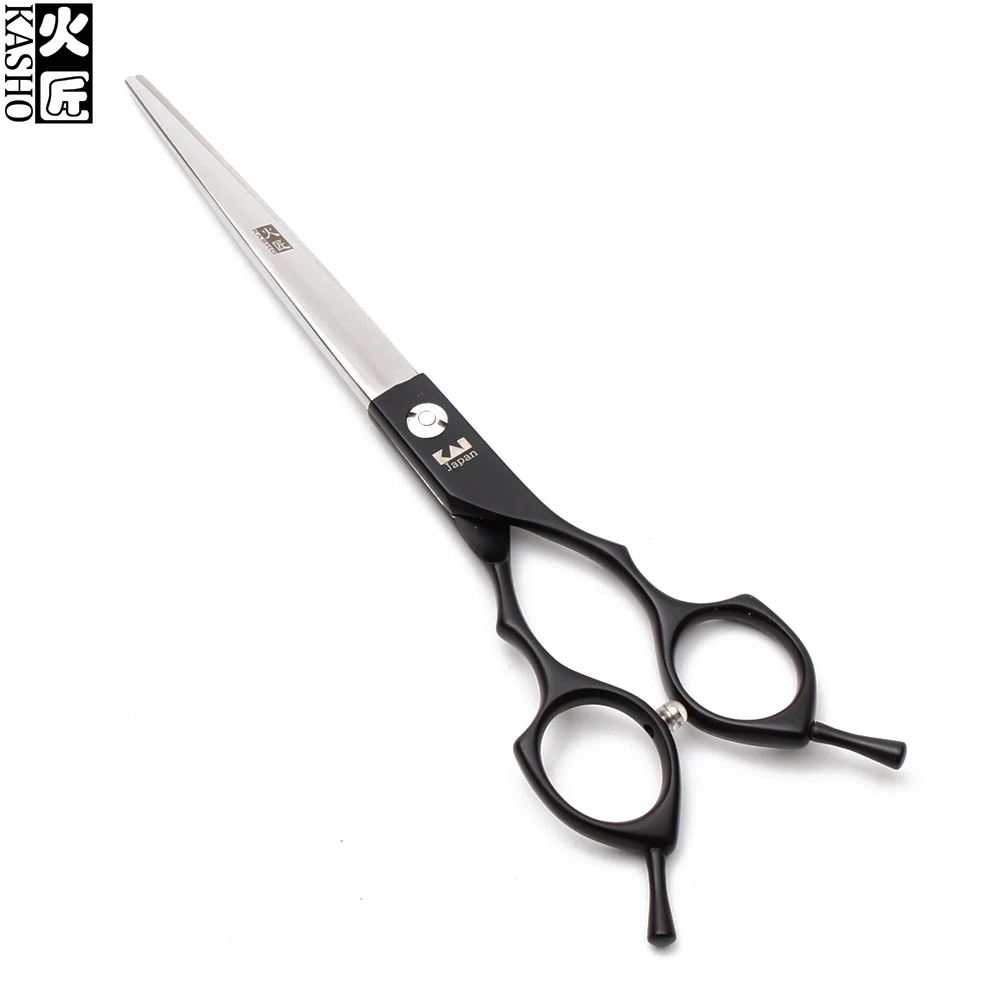 6.5In. 440C Kasho черный прямой сдвиг филировочные ножницы вниз Изогнутые Ножницы