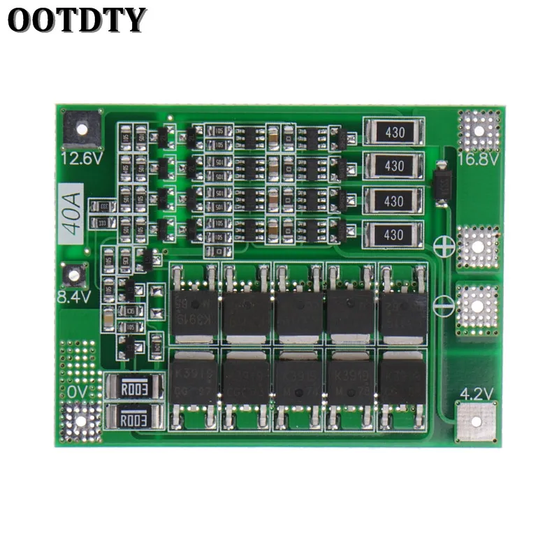 4S 40A 18650 литий-ионный аккумулятор зарядное устройство Защитная плата PCB BMS