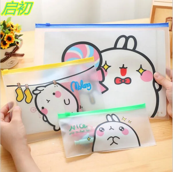 Сумка файл для документов Cute Molang Rabbit ПВХ A4 A5 B6|bags document|file bagfile folder |