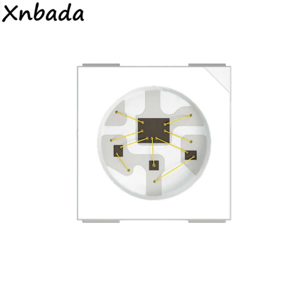 1000 шт. WS2812B (4Pin) 5050SMD светодиодный чип WS2812 белый PCB Индивидуально адресуемый с WS2811 IC