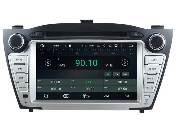 Для HYUNDAI TUCSON ix35 2009-2013 (низкий) Android 8 0 автомобильный dvd-плеер Восьмиядерный (8 ядер) 4G