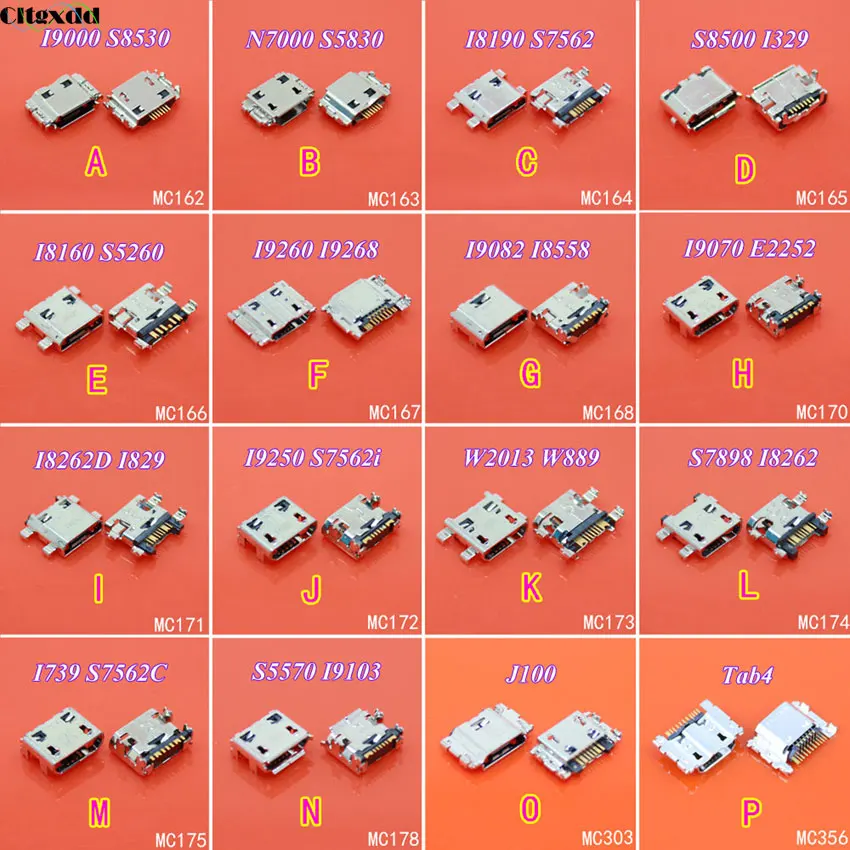 Cltgxdd Micro USB разъем для зарядки порт Samsung i9300 i8262 I829 S8300 i9070 I9082 N7100 I8262D S8500 J100 Tab4 W889|port