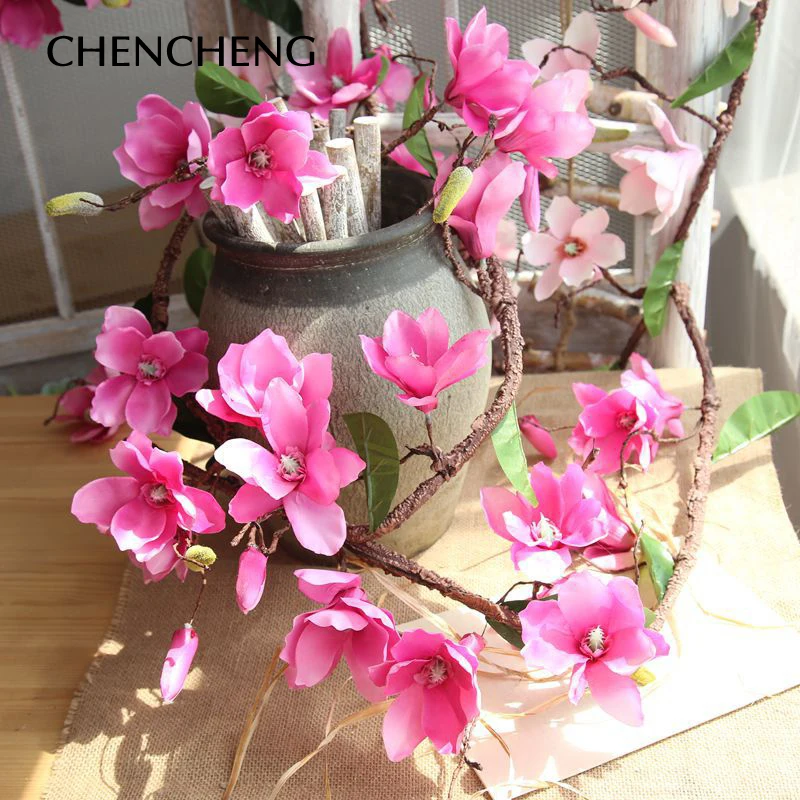 CHENCHENG 150 см искусственная Цветочная лоза Розовая белая Нефритовая Орхидея