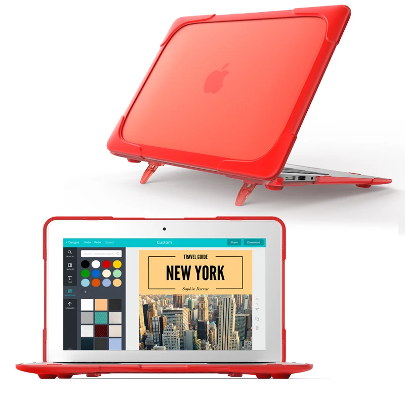 Чехол подставка для Macbook Air 11 A1465 A1370 6 дюймов защита от падения противоударный