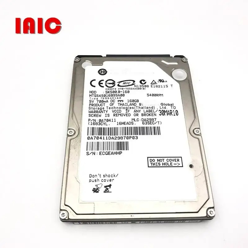 

100% новый в коробке 3 года гарантии HTS545016B9SA00 160G 2,5 дюйма SATA требуется больше фото углов, пожалуйста, свяжитесь со мной