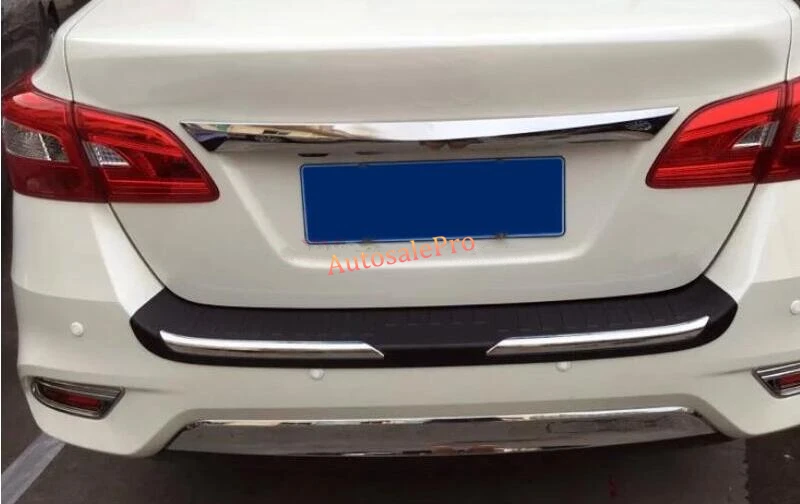 Для Nissan Sentra Sylphy 2016 ABS пластик хромированный внешний задний бампер для багажника