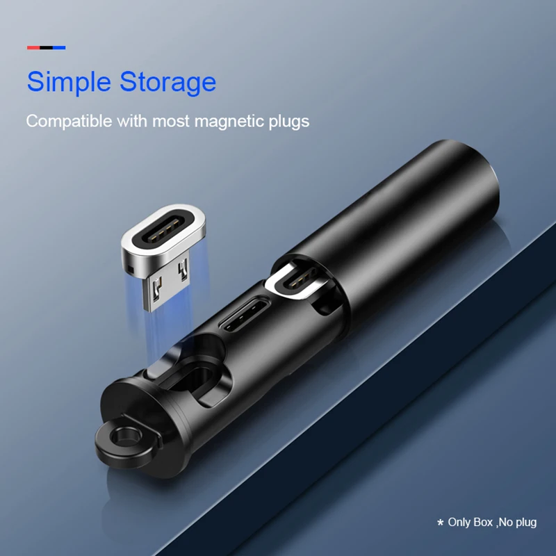 DFDG Магнитный кабель Разъем головка коробка для iPhone Micro USB Type C Быстрая зарядка