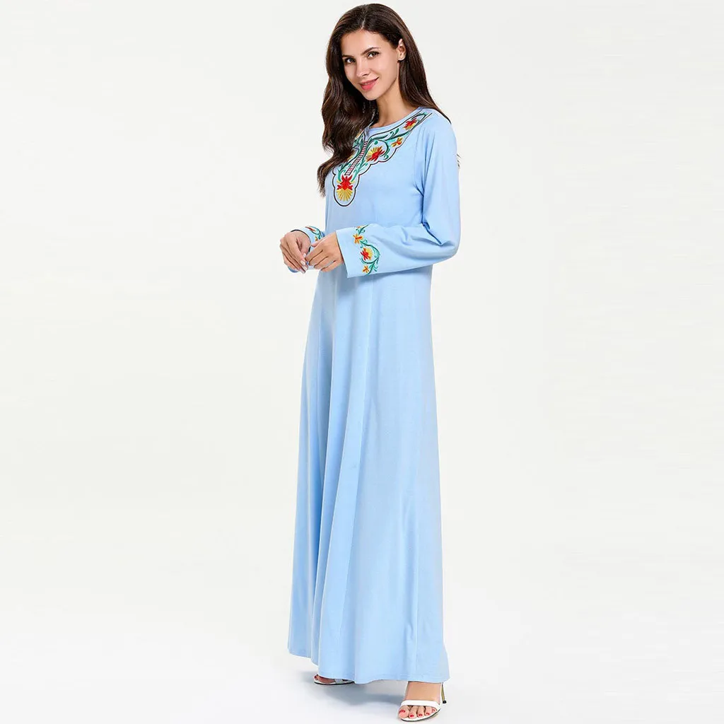 Длинное Плиссированное мусульманское платье-макси Abaya Qatar ОАЭ Турецкая
