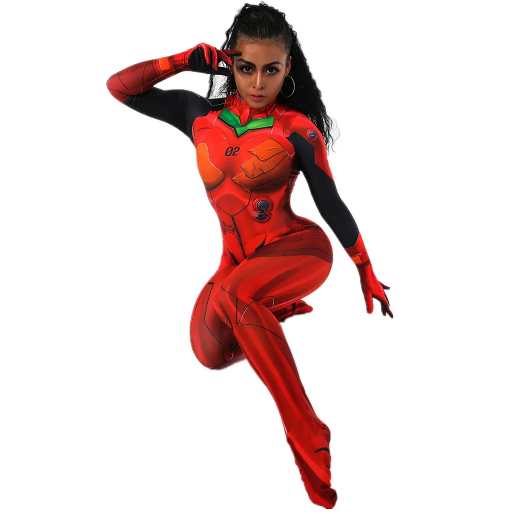 Костюм для косплея NEON GENESIS EVANGELION Asuka Langley Sohryu костюм зентай с 3D принтом