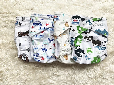 My Choice 4pcs My Choice Babyland Хлопковые Подгузники моющиеся многоразовые детский тканевый подгузник лист карманные пеленки Чехлы для новорожденных и младенцев Размер принт - Цвет: My Choice 4pcs
