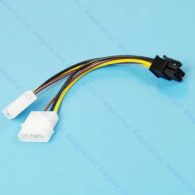 Кабель преобразователя адаптера питания J34 10 шт./лот 6 Pin PCI E до 2X4 Pin|Компьютерные