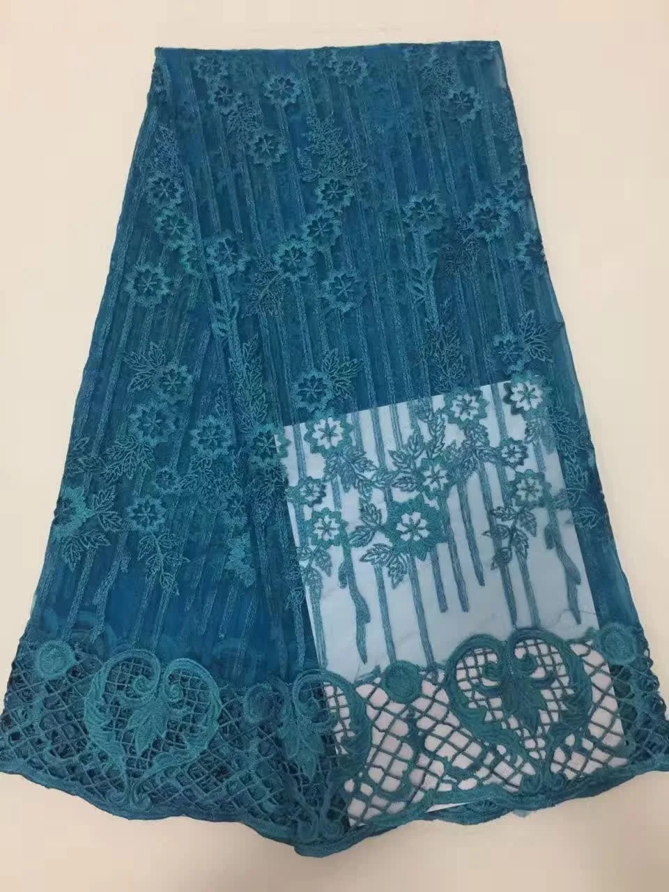 African lace fabric/ embroidered high quality french net whtie fabric for wedding KD065 | Дом и сад