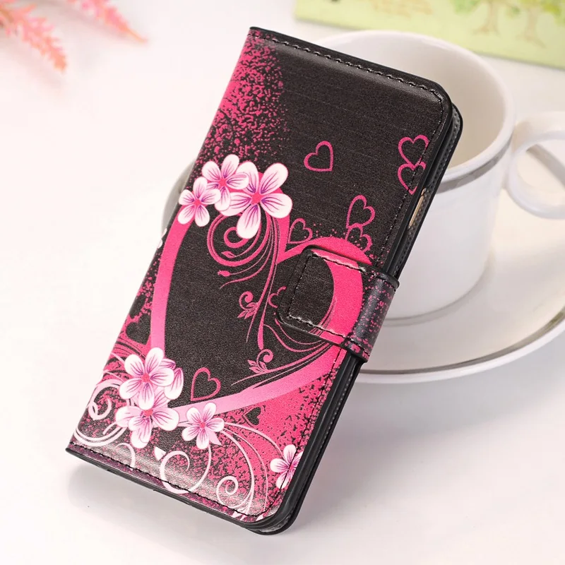 FRVSIMEM Flip Wallet PU Leather Case For Samsung Galaxy S3 S4 S5 S6 S7 Edge Cover Painted Stand Phone Cases Capa | Мобильные