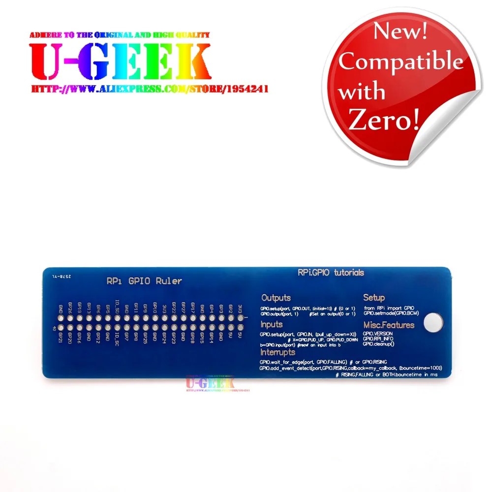 UGEEK 2016 Новинка! GPIO линейка для Raspberry Pi 3 Model B 2 Модель + Zero | руководство справка|ruler|