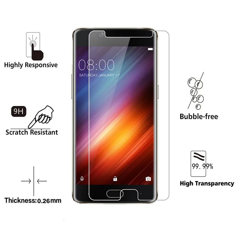 9H 2.5D 0.26mm Tempered Glass Protector For Doogee shoot 1 LED Screen Toughened Protective Film Cover | Мобильные телефоны и