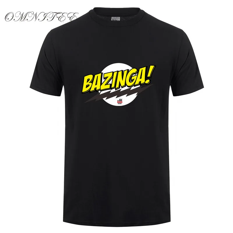 Футболка с коротким рукавом теорией Большого Взрыва Bazinga Мужская хлопковая