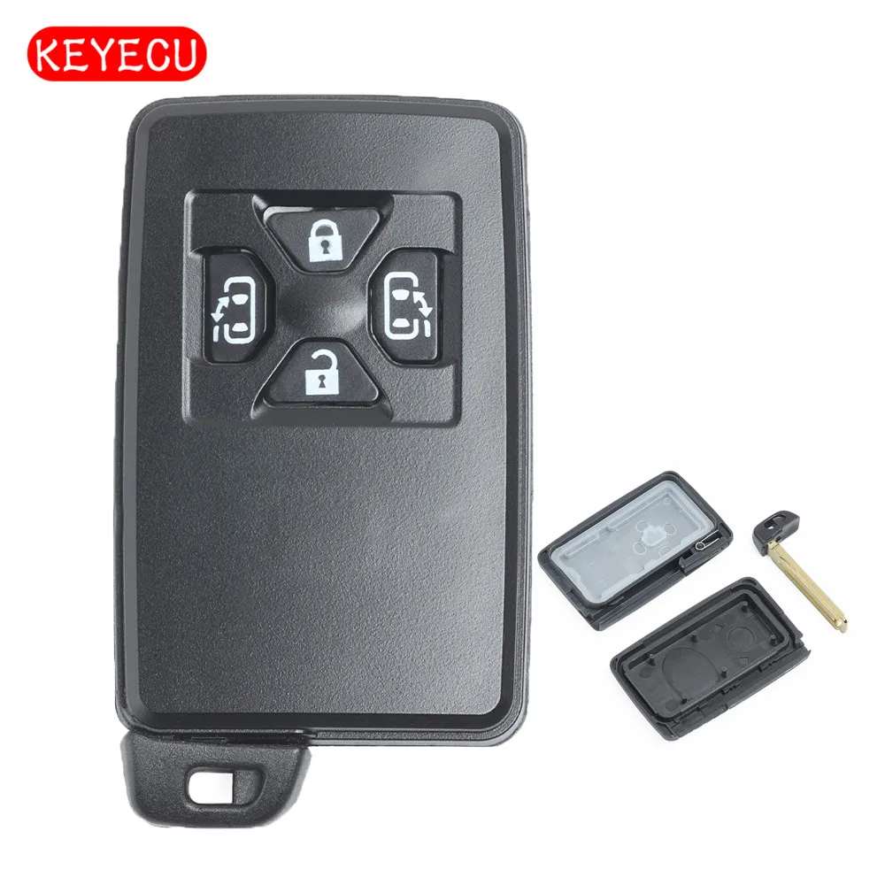 Запасной чехол для смарт карты Keyecu дистанционного ключа с 4 кнопками Toyota|Ключ от