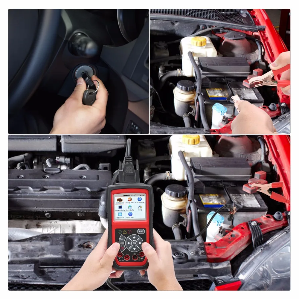 AUTEL AutoLink AL539B OBD2 считыватель кодов неисправностей диагностический инструмент