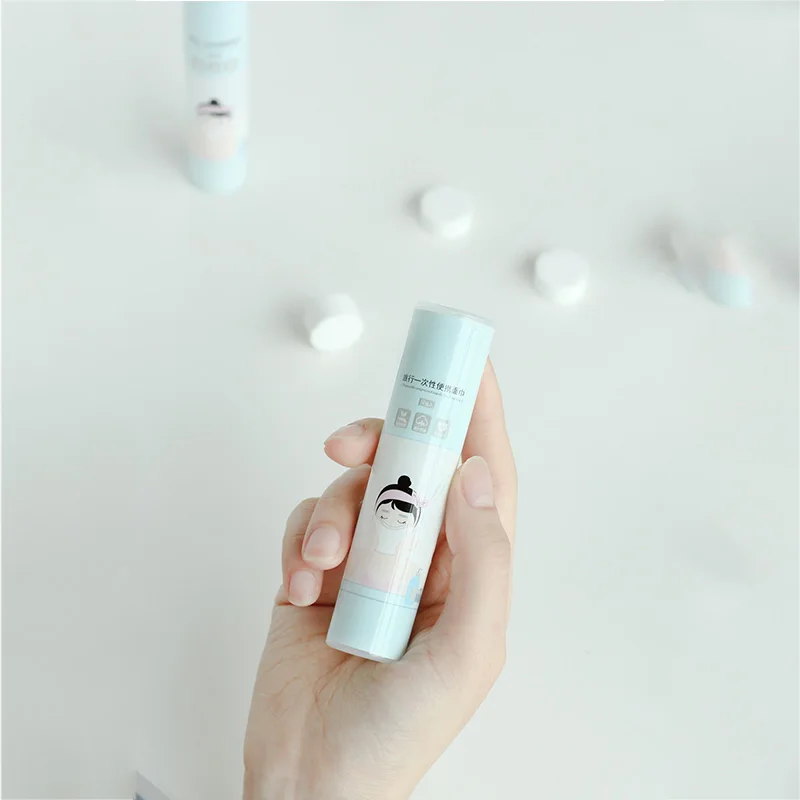 10 таблеток мини конфеты красота очищающее маленькое квадратное полотенце для