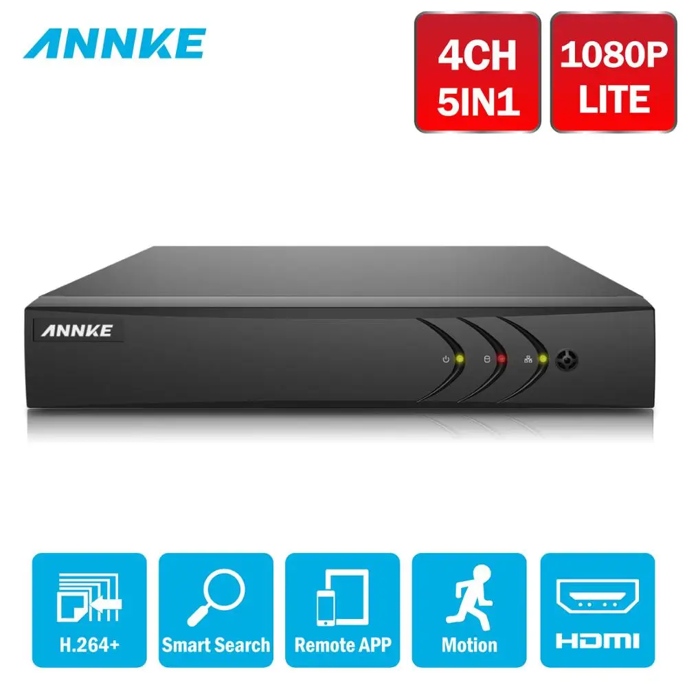 ANNKE 4CH 1080N 5в1 TVI CVI AHD сетевой видеорегистратор HDMI H.264 + DVR для система камер домашней