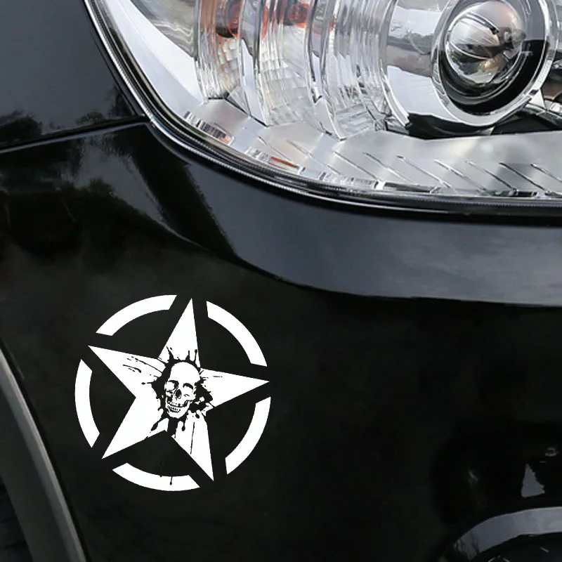 QYPF 15.7*15.7CM Coolest Punisher Splatter Skull Tailgate Hood Window Decal Graphic Decoration Car Sticker Vinyl C16-0101 | Автомобили и