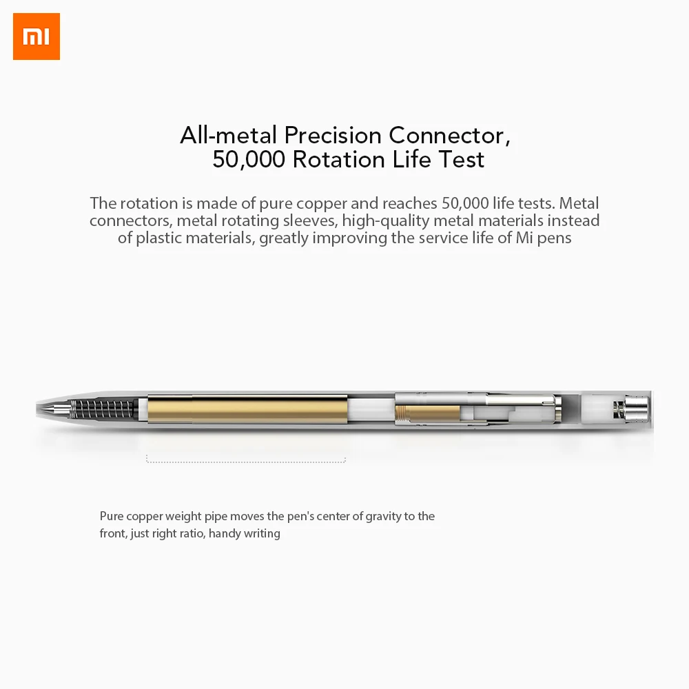 Original Xiaomi Mijia Sign Pen 9.5mm Signing PREMEC Smooth Switzerland Refill MiKuni Japan Ink add Black Refi | Канцтовары для