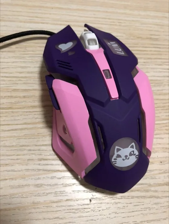 OW Mouse светодиодный с подсветкой игровой Sailor Moon кот мышь D.VA LUNA проводная USB