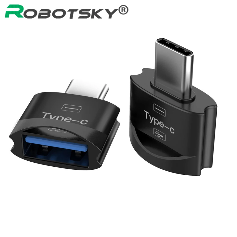 Robotsky OTG USB 2 0 type C конвертер usb адаптер мужчин и женщин для samsung huawei Letv Macbook Matebook c