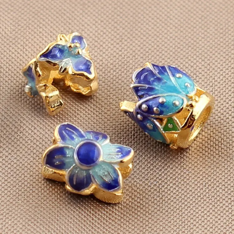 2 шт. 925 пробы серебряные шарики DIY браслет кулон Gildng перегородчатой провод Декор