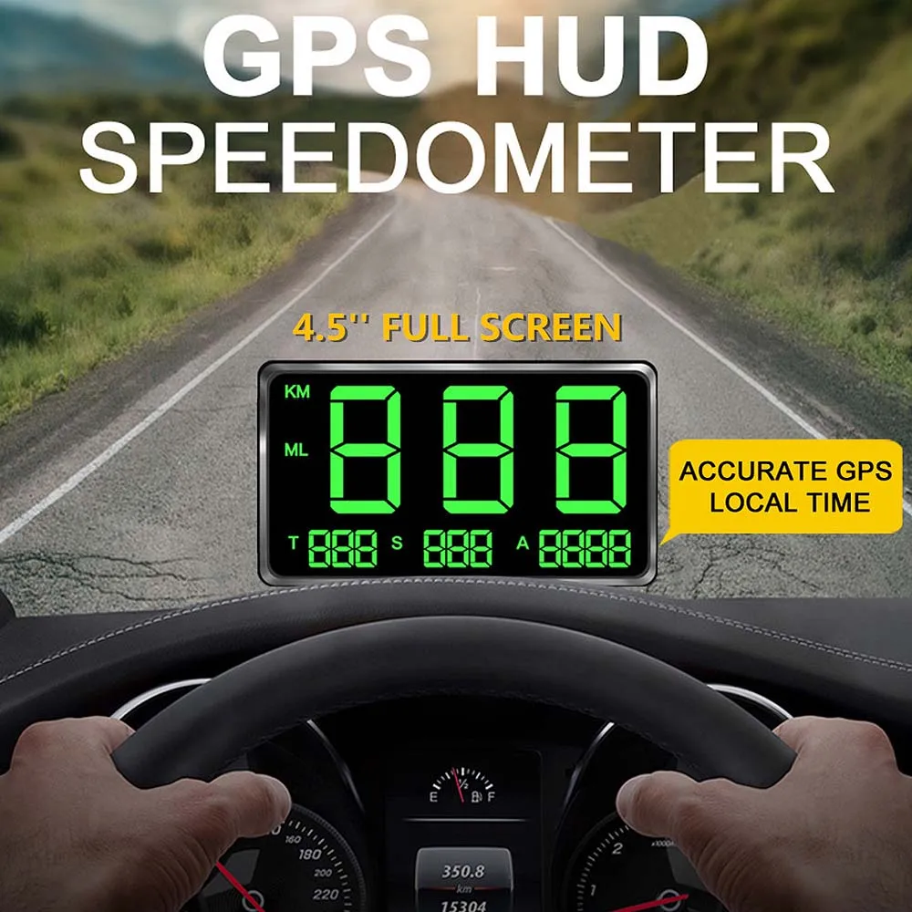Универсальный 4 5 дюймовый цифровой автомобильный GPS датчик скорости дисплей HUD