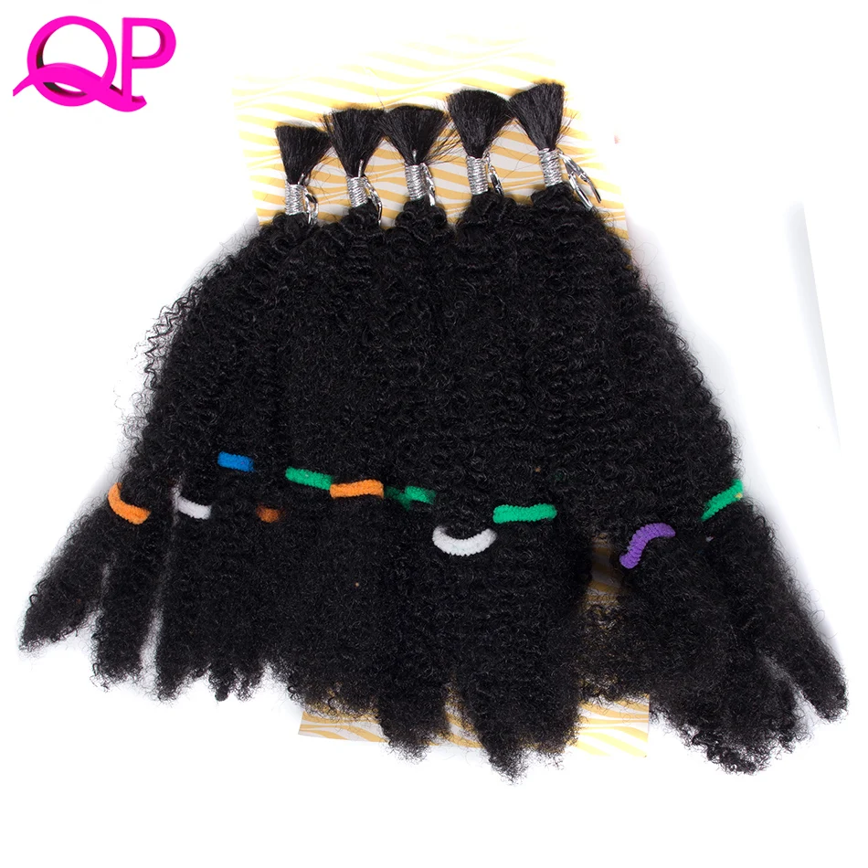 Qp Hair one pcs Synthetic Afro Kinky Twist Hair Crochet Braids Marley Hair  High Temperature Fiber Crochet Braiding Hair