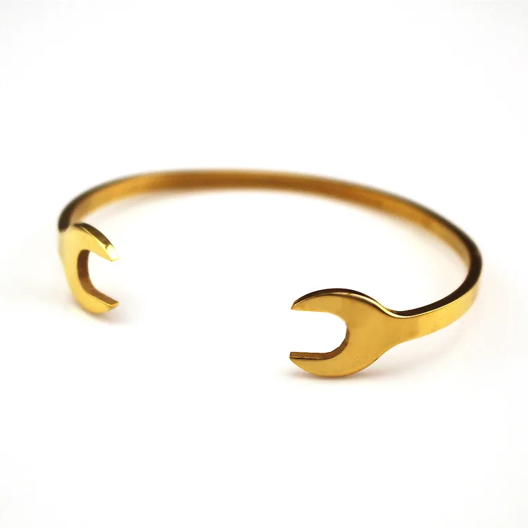 Регулируемый Ретро винтажный Байкерский двойной гаечный ключ браслет Винтажный