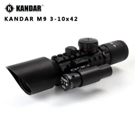 KANDAR M9 3 10x42 Tri Rail тактический оптический прицел красный зеленый свет мил точка