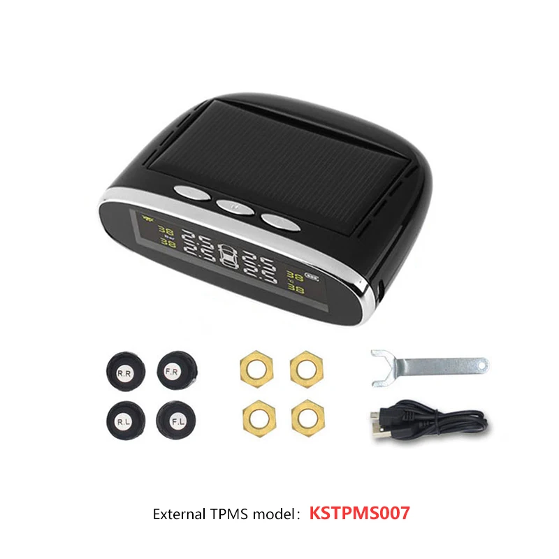 KSAOTU автомобильный TPMS система контроля давления в шинах Солнечная зарядка цифровой дисплей Автоматическая охранная сигнализация внутренняя энтернал