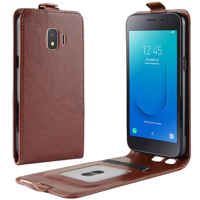 Для Samsung J2 Pro 2018 Чехол Флип Ventage PU кожаный чехол слот для карт Защита ТПУ телефона