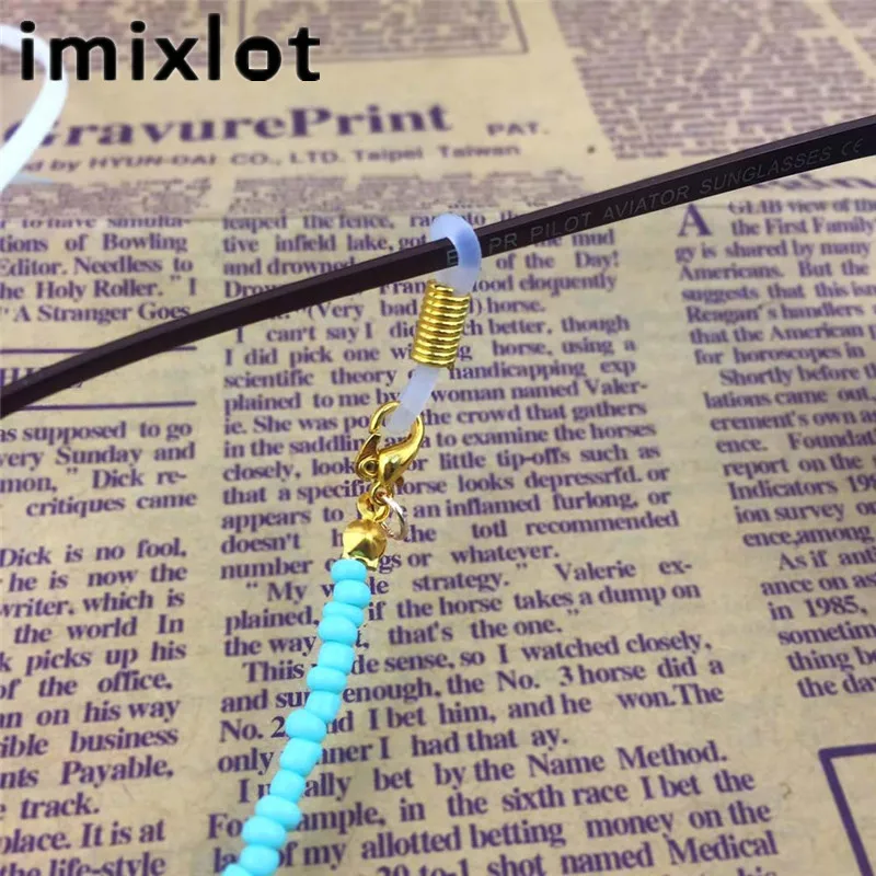 IMIXLOT 1 шт. Красивая Белая металлическая цепочка Ручной работы Бусины для очков