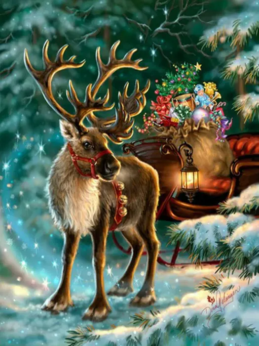 Полный олень Из алмазной вышивки значок домашнего декора DIY Алмазная картина