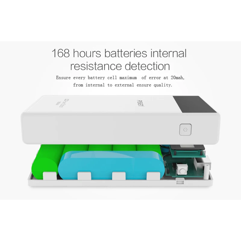 Pisen Power Bank аварийного 20000 мАч внешний Батарея 18650 Dual USB Портативный Зарядное