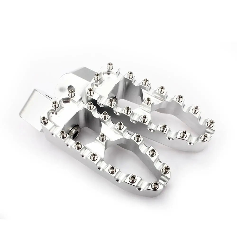 BIKINGBOY Billet Aluminum CNC Rear Footpegs Foot Pegs For Ducati Scrambler All Models Years Black &amp Silver Titanium | Автомобили и