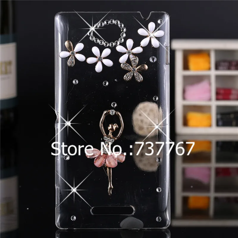 Роскошный 3d чехол для Sony Xperia C S39h со стразами C2305 C2304 чехлы|case for sony xperia|case sony3d case |