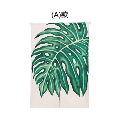 Затенение с зелеными листьями растений занавеска для окон и дверей в сельском