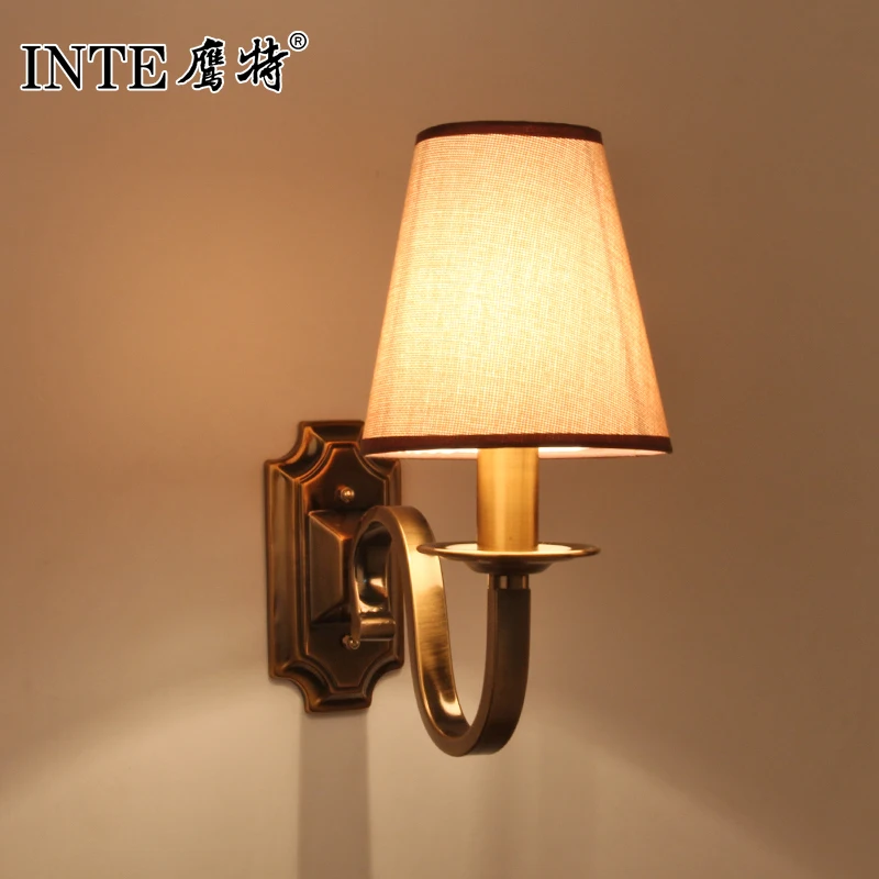 Американский кантри Ретро Имитация меди настенный светильник гостиная спальня