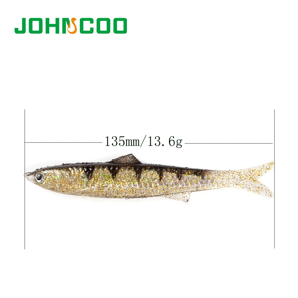 JOHNCOO 3 шт. 135 мм 13 6 г Мягкая приманка для плавающая рыбы искусственная карпа