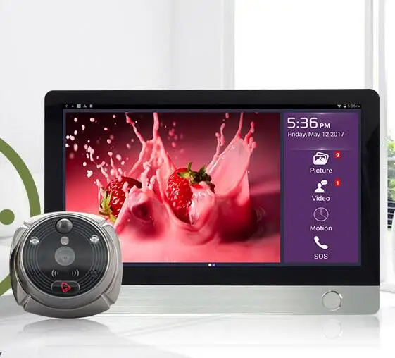 7 дюймовый 2MP WIFI/GSM домофон видеодомофон глазок ihome4 10000Mah Встроенный