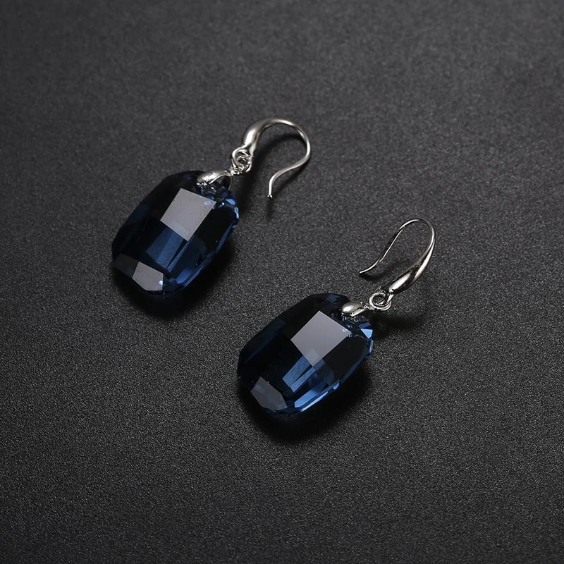 Перегородка Новые голубые кристаллы Swarovski набор украшений графическое ожерелье