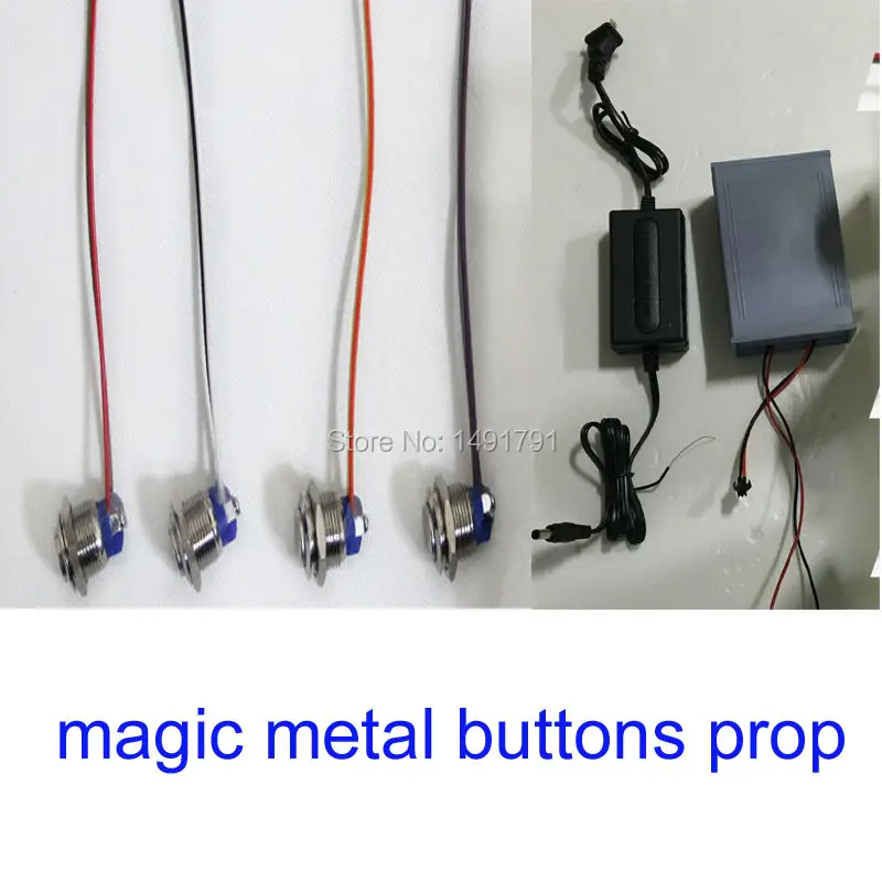 

magic metal prop tricks for escape room game industrial props press button in order to unlcok with audio run out chamber room