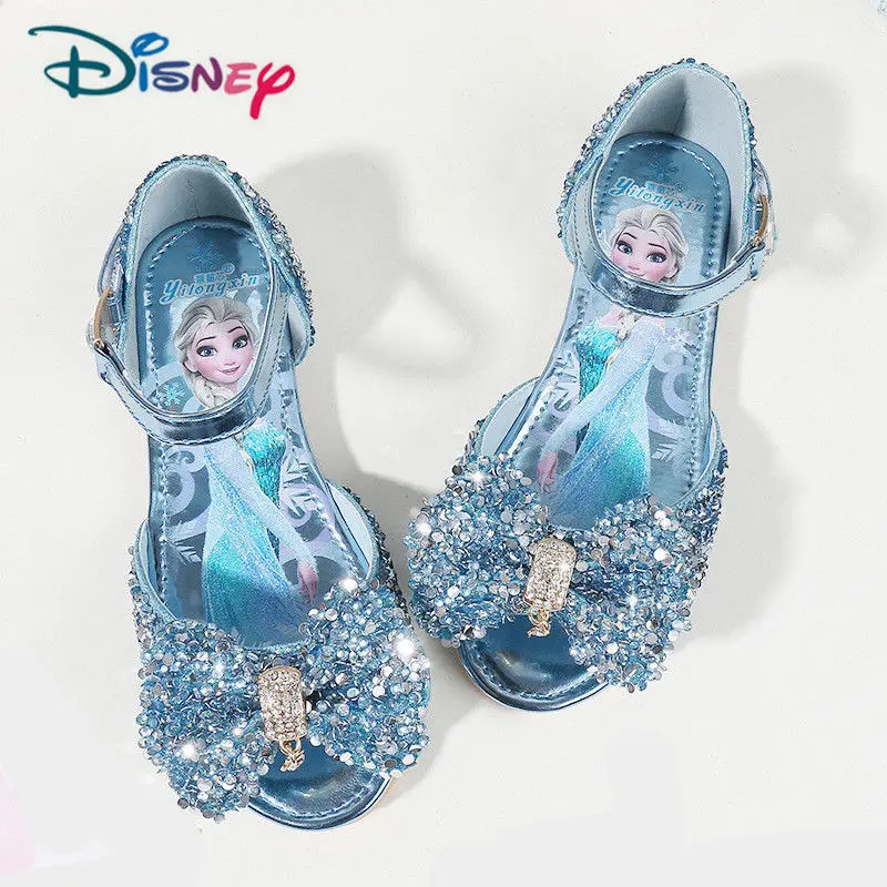 Disney детская обувь для девочек летняя с PU/Rhinestone замороженные принцессы сандалии
